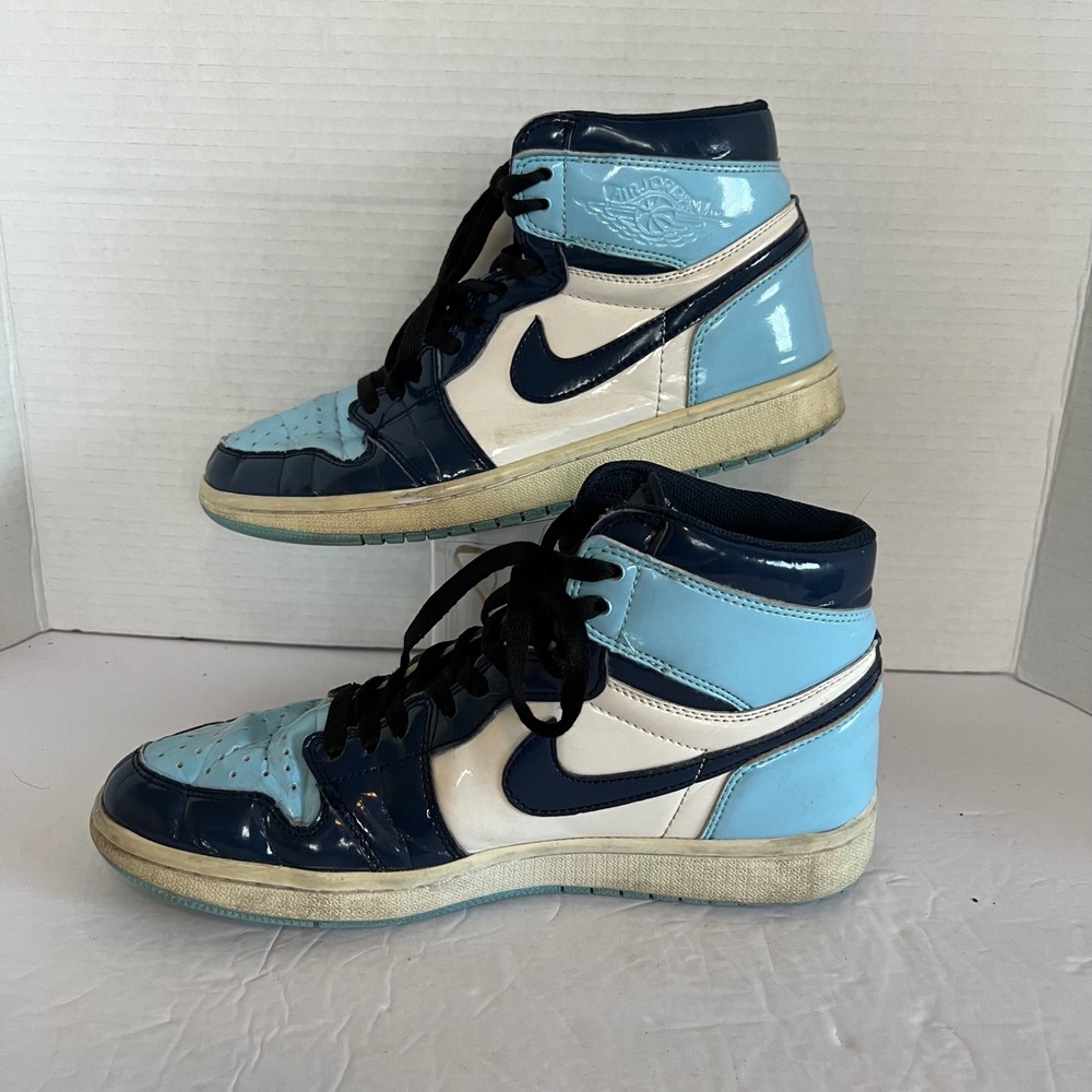 Nike Air Jordan 1 Retro High OG Blue Chill Patent Leather CD0461-401 Womens 8